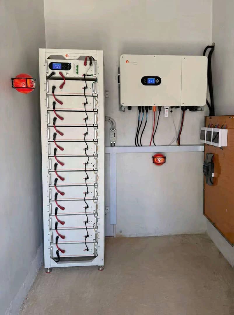 Installed inverter and battery system