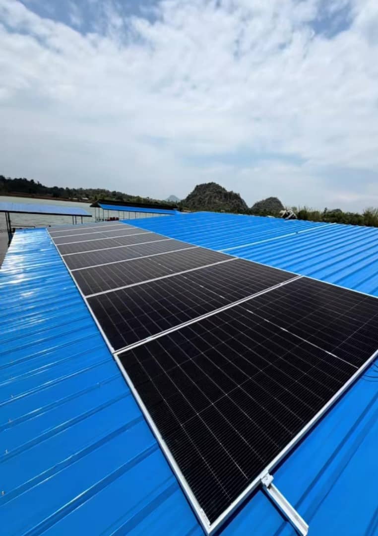 Solar panels installed on a roof