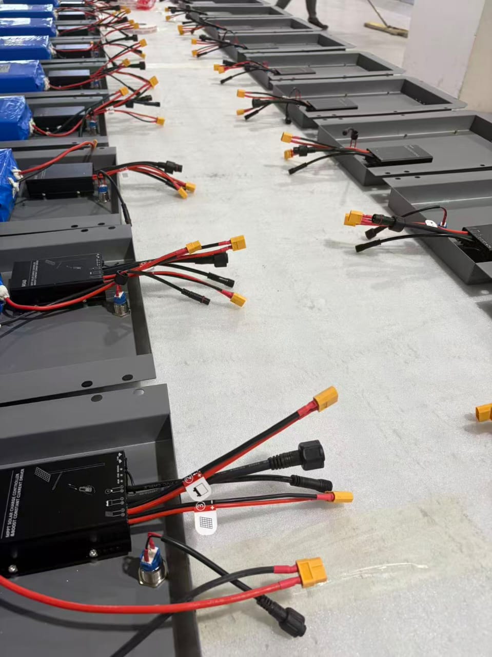Solar product assembly and wiring